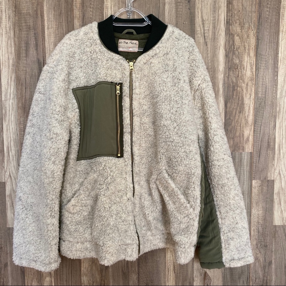 Free People Rivington Sherpa Jacket L - Picture 8 of 13